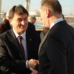 Ю.П. Зинченко на встрече с делегацией из Швейцарии.