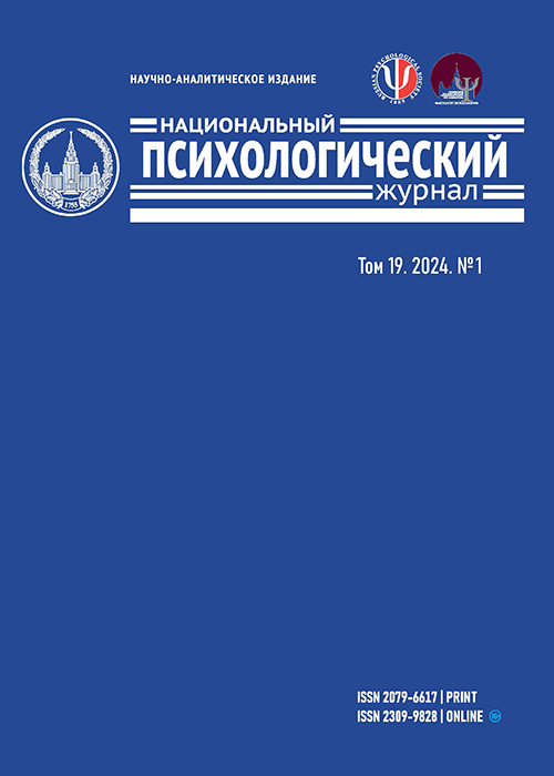 Национальный психологический журнал. 2024 - №1(53)